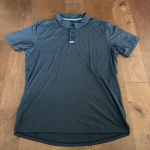 Backcountry Polo Shirt Mens Large Blue Stretch Short Sleeve Casual Performance